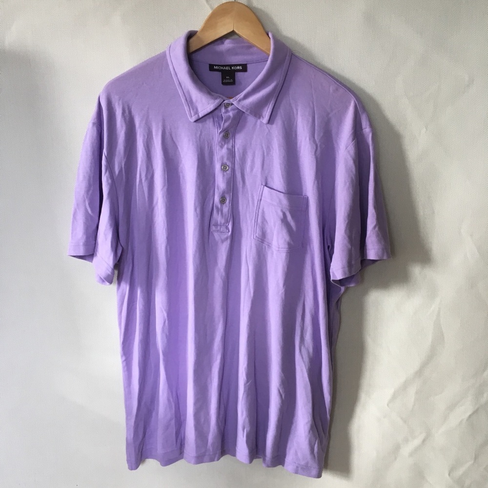 Michael Kors Polo Shirt Purple Size XL